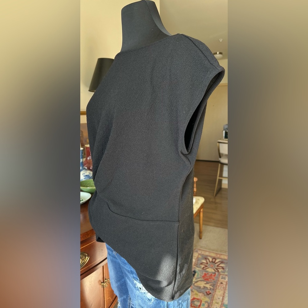 Vince Camuto black crepe short-sleeved top size Medium - Picture 5 of 8